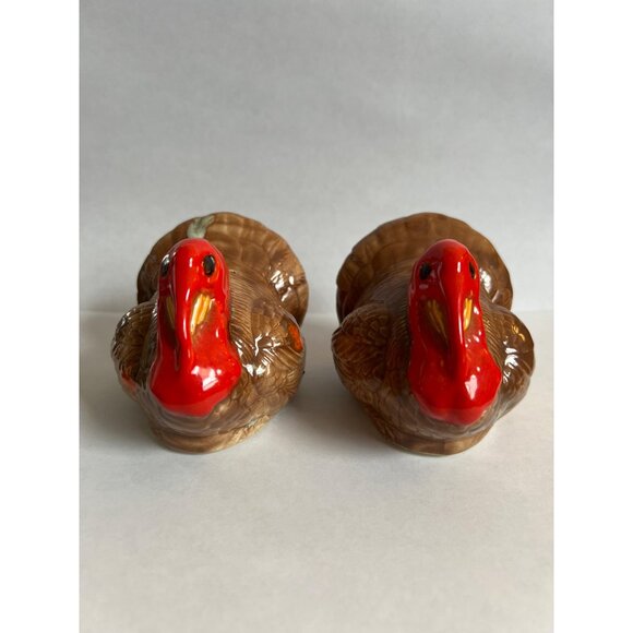 Vintage Turkey Salt & Pepper Shakers Ceramic Table Decor Thanksgiving Collectibl - Picture 2 of 5